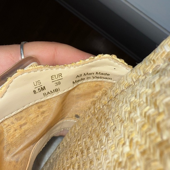 Sam Edelman Women’s Bambi Raffa Woven Enamel Buckle Sandals Size 8.5M Like New - Picture 8 of 9